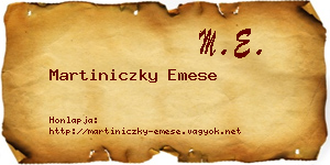 Martiniczky Emese névjegykártya